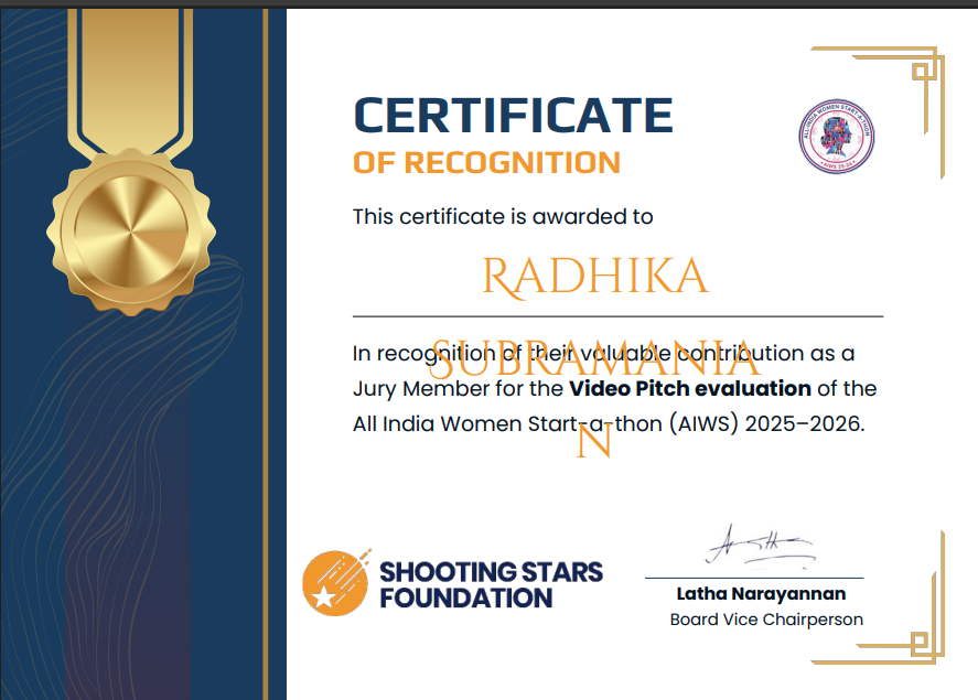 Certificate of Recognition